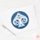 Sticker Rond Ace Art Déco transparente sans bordure (Enveloppe)