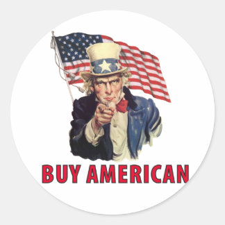 Sticker Rond Acheter American