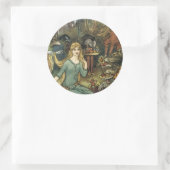 Sticker Rond Acheter chez nous avec un Curl d'or (Sac)