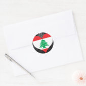Sticker Rond Acheter drapeau du Liban (Enveloppe)