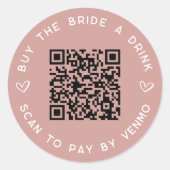 Sticker Rond Acheter la mariée une boisson Bachelorette Party Q (Devant)