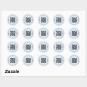 Sticker Rond Achetez la Mariée un Verre EVJF Code QR (Feuille)