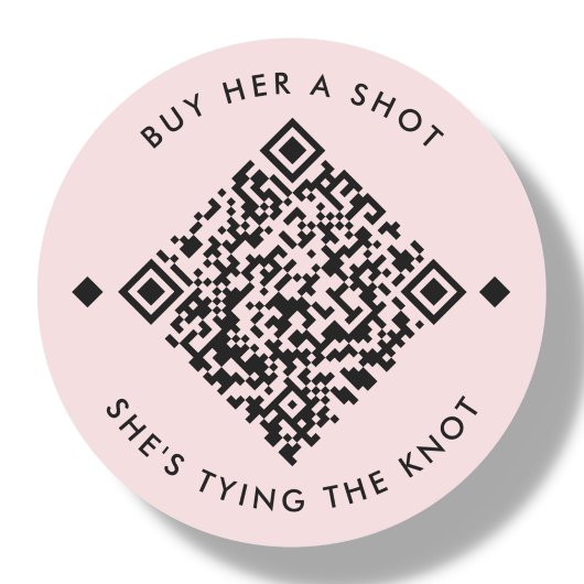 Sticker Rond Achetez-Lui Une Capture | Bachelorette Code QR