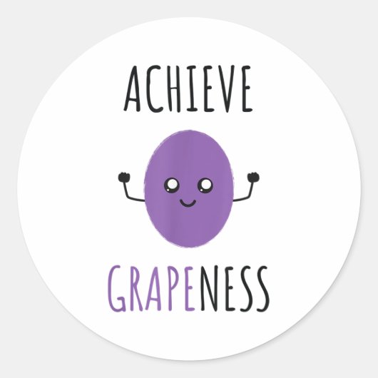 Sticker Rond Achieve Gness - Kawaii Style G  (Devant)