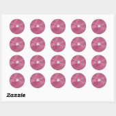 Sticker Rond Acitrus rose (Feuille)