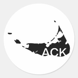 Sticker Rond ACK Nantucket