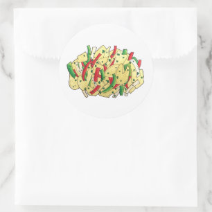 Sticker Rond Ackee and Saltfish Cod Jamaïcain Caraïbes