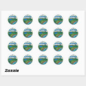 STICKER ROND AÇORES (Feuille)