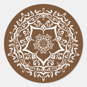 Sticker Rond Acorn Mandala