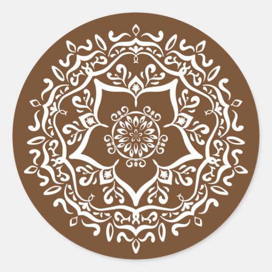Sticker Rond Acorn Mandala (Devant)