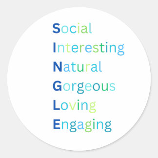 Sticker Rond Acronyme unique