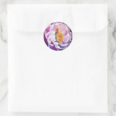 Sticker Rond acrylique de pivoine (Sac)