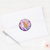 Sticker Rond acrylique de pivoine (Enveloppe)