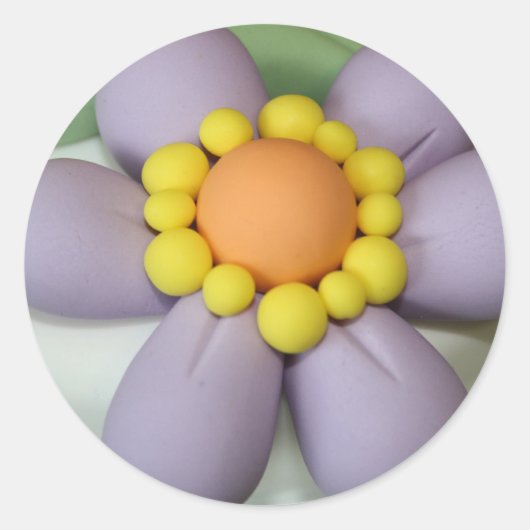 Sticker Rond Acte serré Fleur de Sucre (Devant)