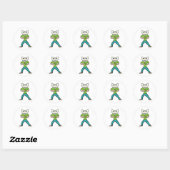 Sticker Rond Acteur agissant avec masque (Feuille)