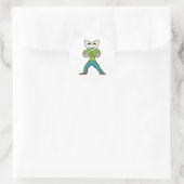 Sticker Rond Acteur agissant avec masque (Sac)