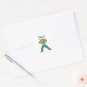 Sticker Rond Acteur agissant avec masque (Enveloppe)