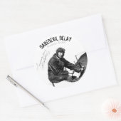 Sticker Rond Acteur de l'aviateur DAREDEVIL DeLAY - Feuille de  (Enveloppe)