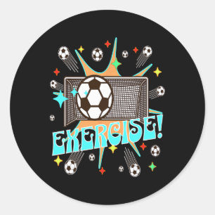 Sticker Rond Action de football Filet Explosion Exercice Motiva