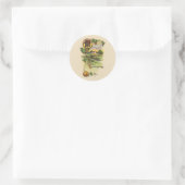 Sticker Rond Action de grâces vintage (Sac)