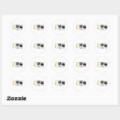 Sticker Rond Action de l'appareil photo (Feuille)