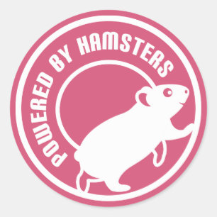 Sticker Rond Actionné par des hamsters