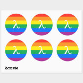 Sticker Rond Activisme Gay pride (Feuille)