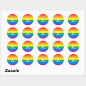 Sticker Rond Activisme gay pride (Feuille)