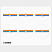 Sticker Rond Activisme gay pride (Feuille)