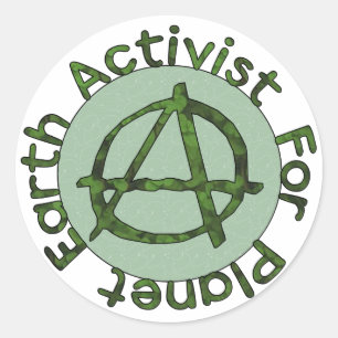 Sticker Rond Activiste terrestre