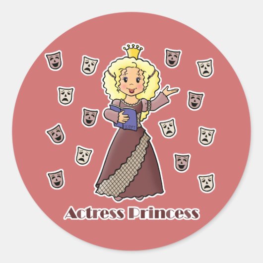Sticker Rond Actrice princesse (Devant)