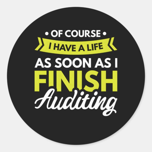 Sticker Rond Actuaire comptable vérificateur (Devant)