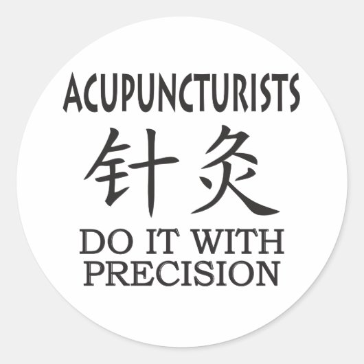 Sticker Rond Acupuncture humour (Devant)