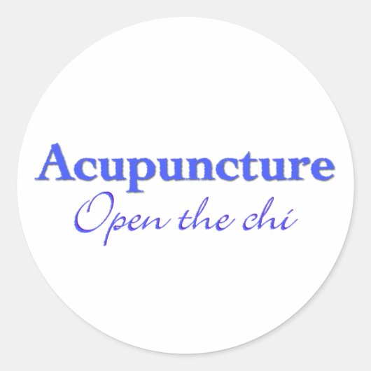 Sticker Rond Acupuncture - Ouvrir le chi (Devant)