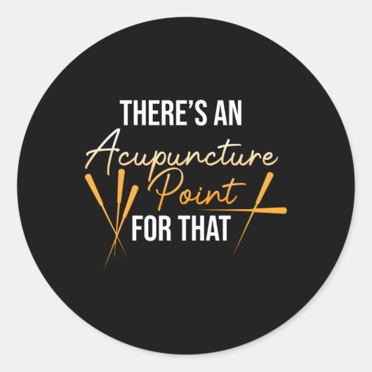 Sticker Rond Acupuncture Point Pour Acupuncturistes T Aiguilles (Devant)