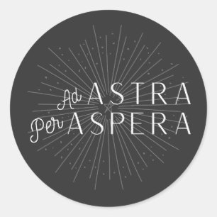 Sticker Rond Ad Astra Per Aspera