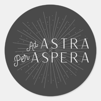 Sticker Rond Ad Astra Per Aspera