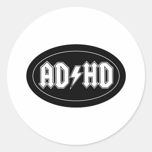 STICKER ROND AD/HD (Devant)