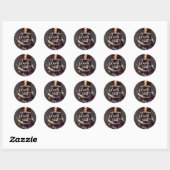 Sticker Rond Ada Lovelace - La fille Geek originale (Feuille)