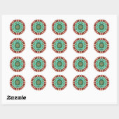 Sticker Rond ADA ~ NOËL 2024 ~ WOW! Rouge vert or (Feuille)
