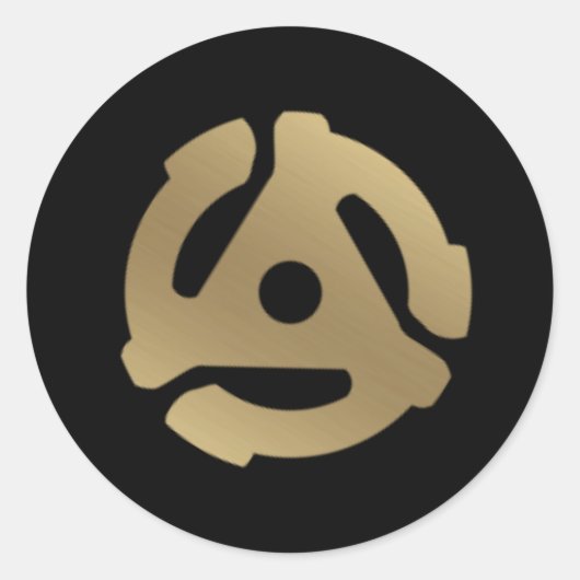 Sticker Rond Adaptateur d'enregistrement 45 tr/min (Devant)