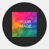Sticker Rond Add Image Photo Template Mens Double Sided Basic (Devant)