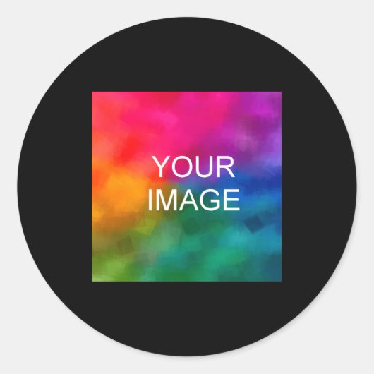 Sticker Rond Add Image Photo Template Mens Double Sided Basic (Devant)