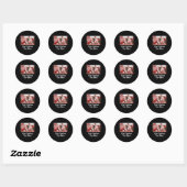 Sticker Rond Add Photo And Text V Neck Red  (Feuille)