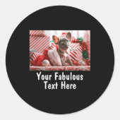 Sticker Rond Add Photo And Text V Neck Red  (Devant)