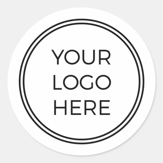 Sticker Rond Add Your Logo Simple Round Label (Devant)