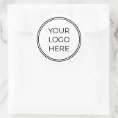Sticker Rond Add Your Logo Simple Round Label (Sac)