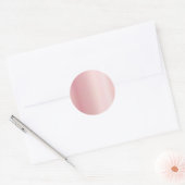 Sticker Rond Add Your Text Elegant Rose Gold Template Blank (Enveloppe)