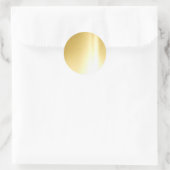 Sticker Rond Add Your Text Glam Gold Blank Elegant Template (Sac)