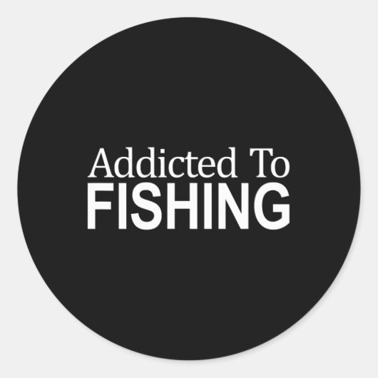 Sticker Rond Addicé À La Pêche - (Devant)